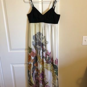 Long, silky maxi dress